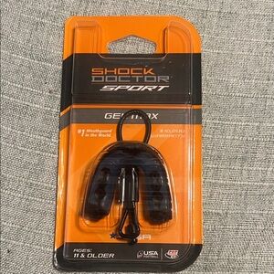 Shock Doctor Sport Kids Black Mouthguard with Strap